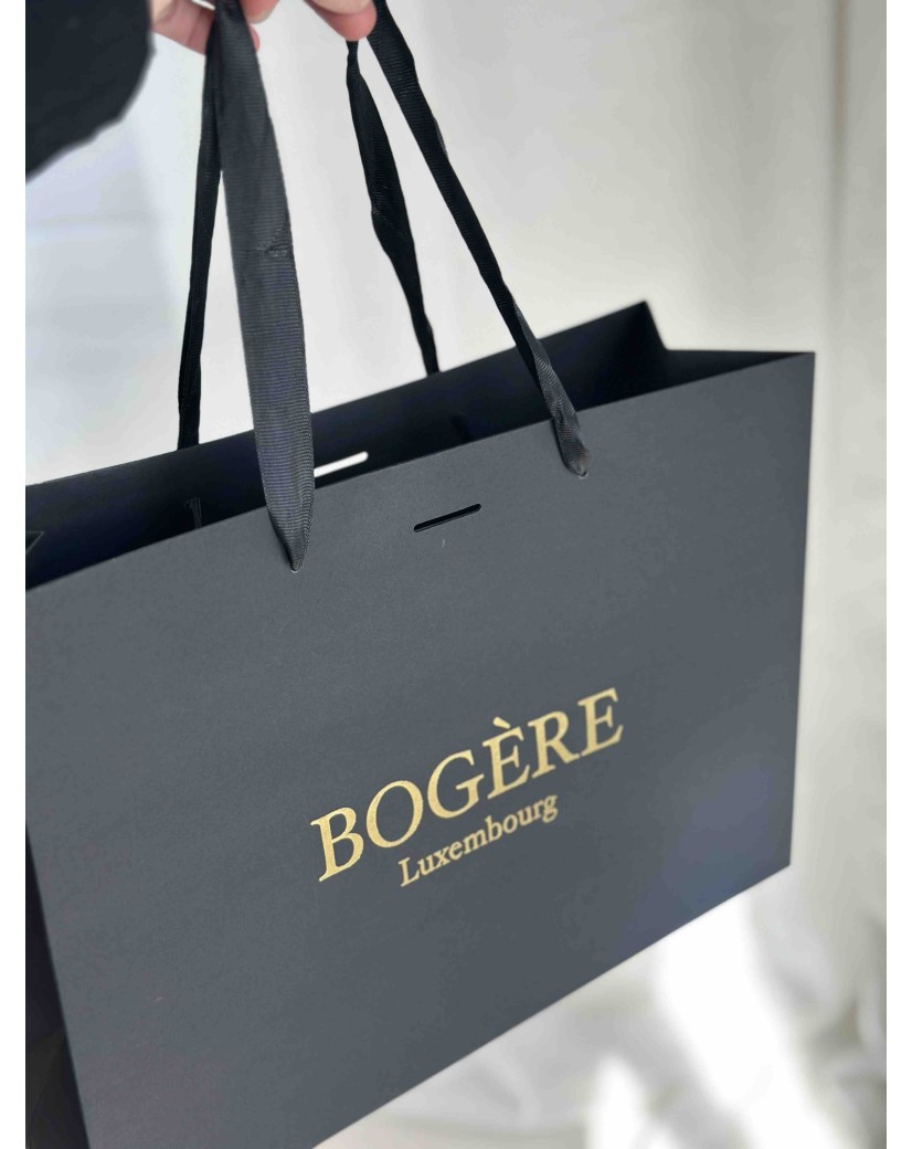 Chronopack Sac papier luxe poignées rubans - Noir M