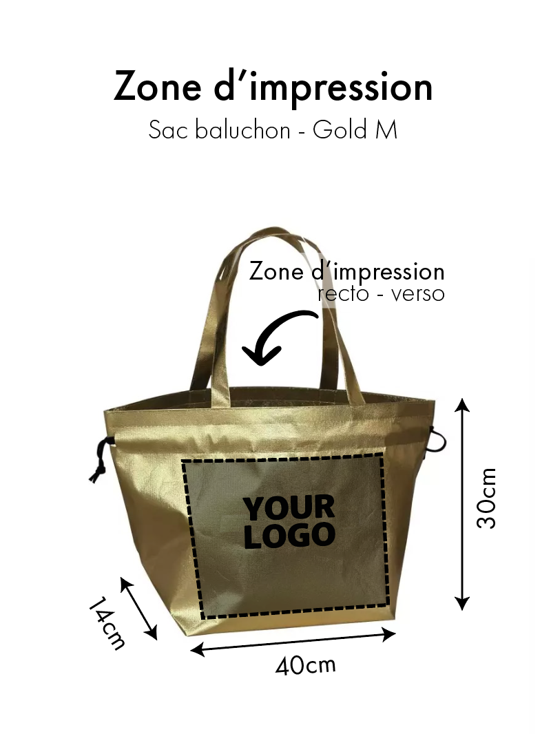 TASCHE NICE GOLD – M (40x14x30 cm)