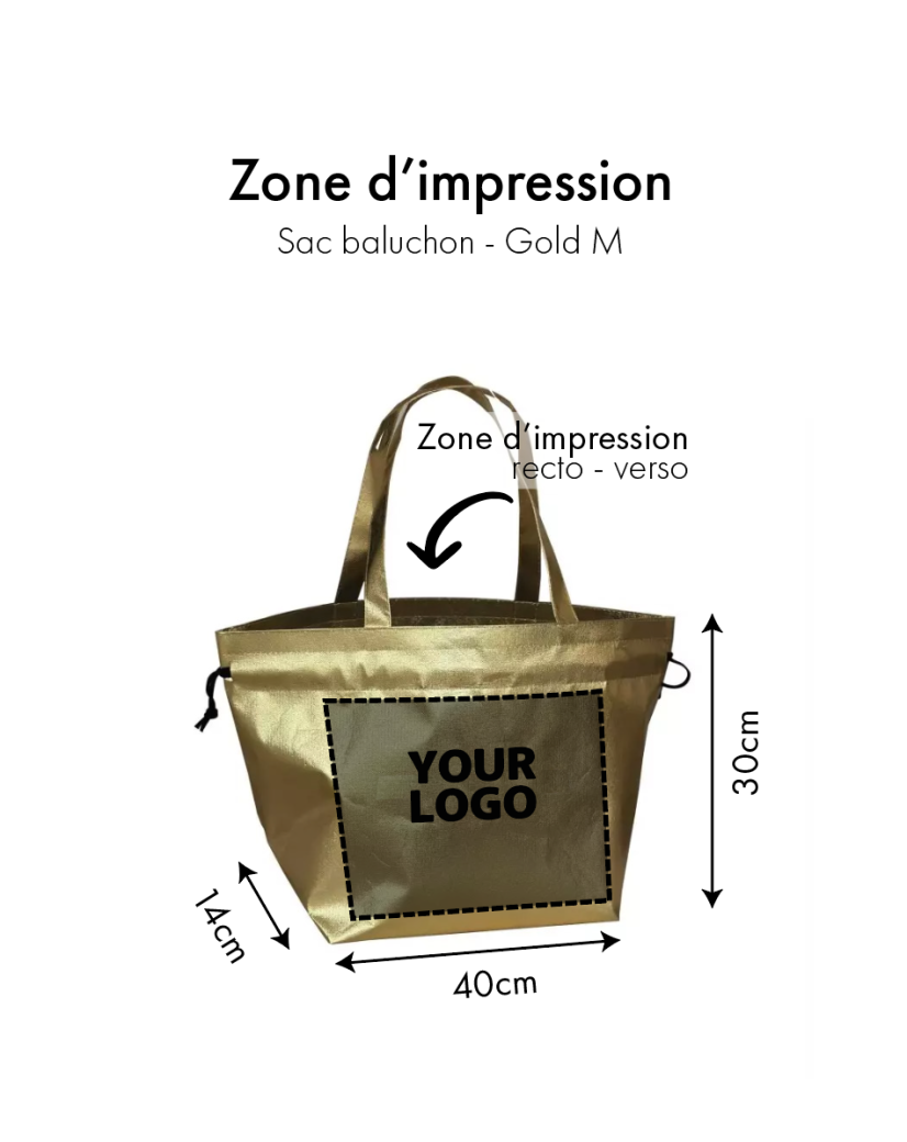 TASCHE NICE GOLD – M (40x14x30 cm)
