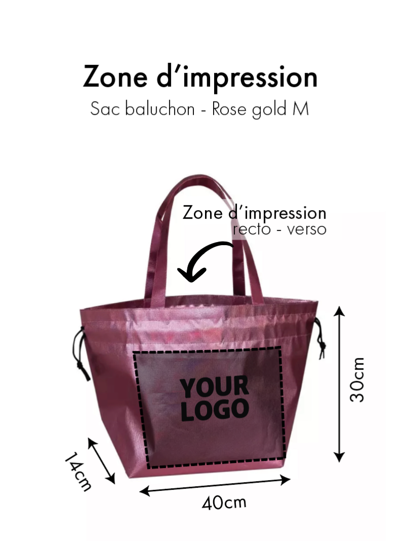 BOLSA NICE ROSA DORADO – M (40x14x30 cm)