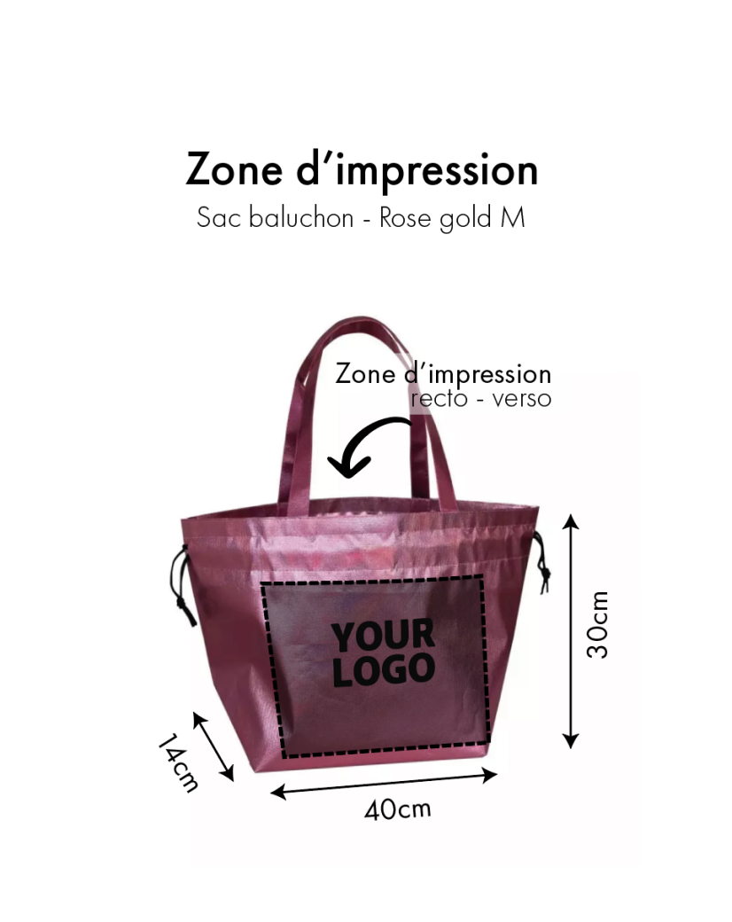 TASCHE NICE ROSÉGOLD – M (40x14x30 cm)