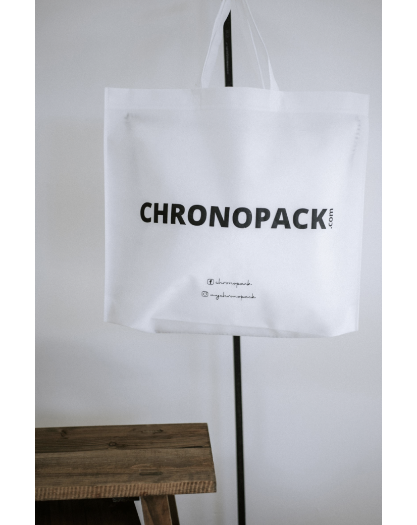 NONWOVEN TAS "MARSEILLE" WIT - M (45x10x35cm)