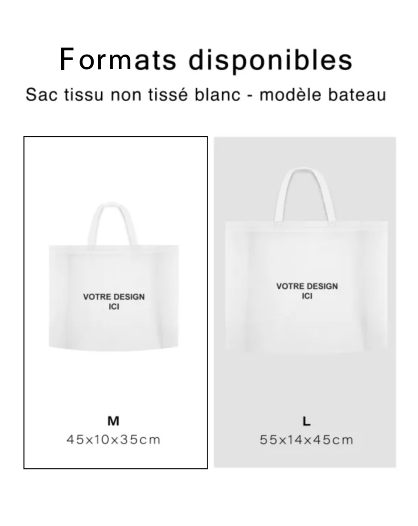 NONWOVEN TAS "MARSEILLE" WIT - M (45x10x35cm)