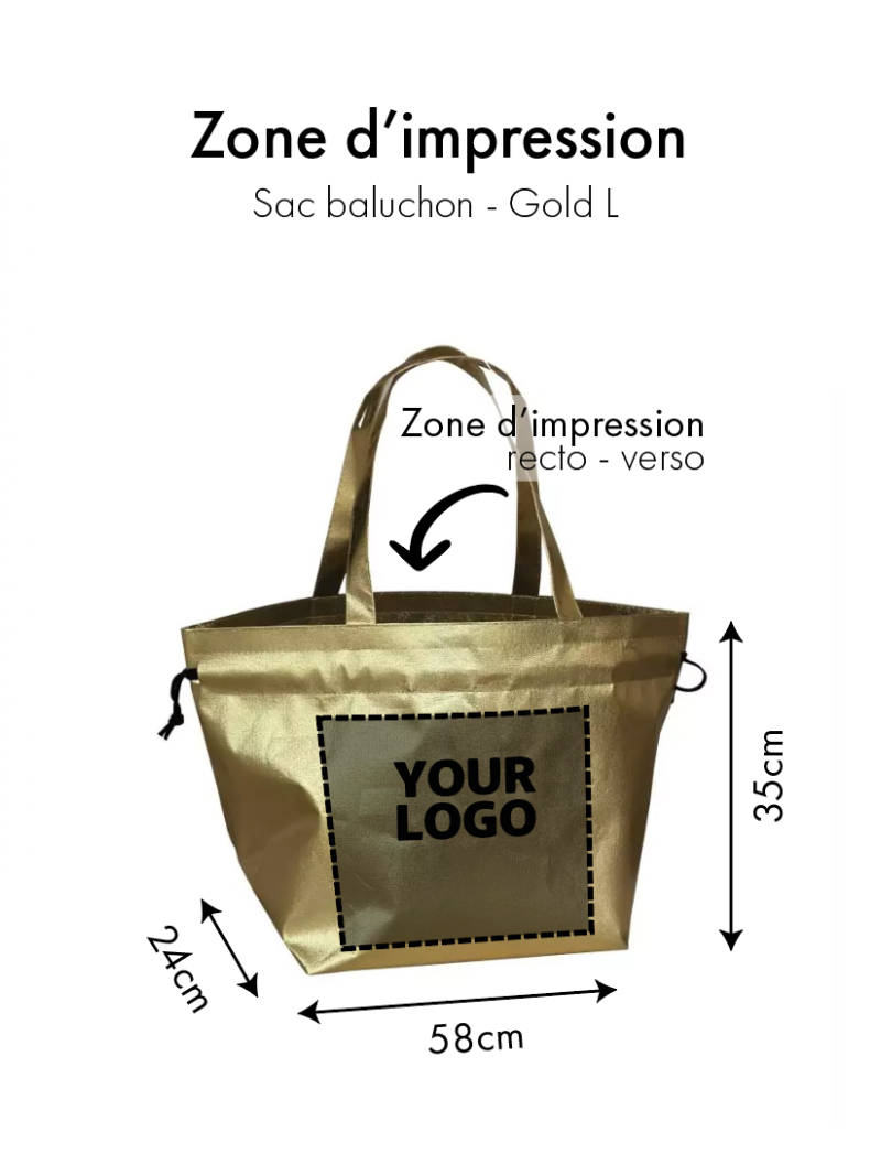 Bag NICE GOLD L (58x24x35cm)