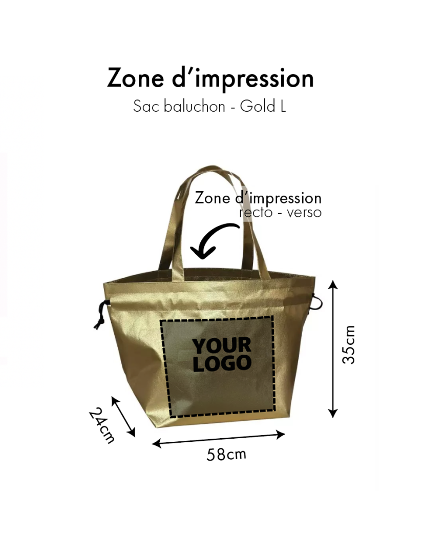 Bag NICE GOLD L (58x24x35cm)