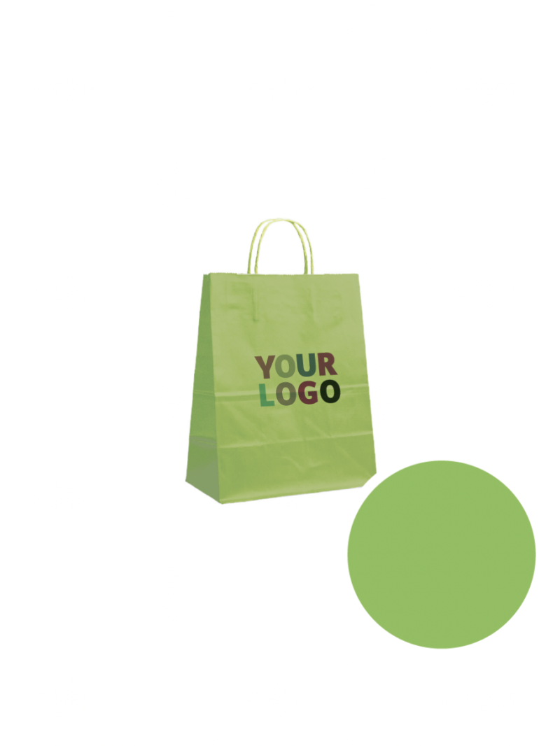 Sacs papier - Vert S (18x8x22cm)