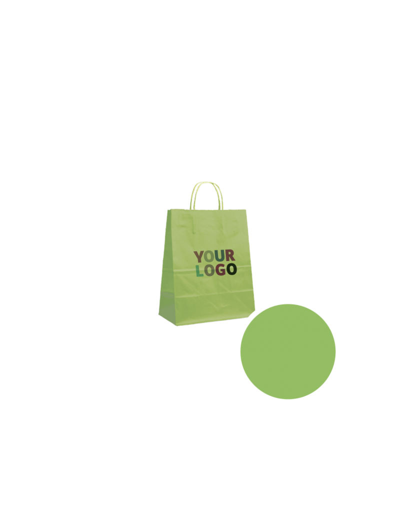 Sacs papier - Vert S (18x8x22cm)