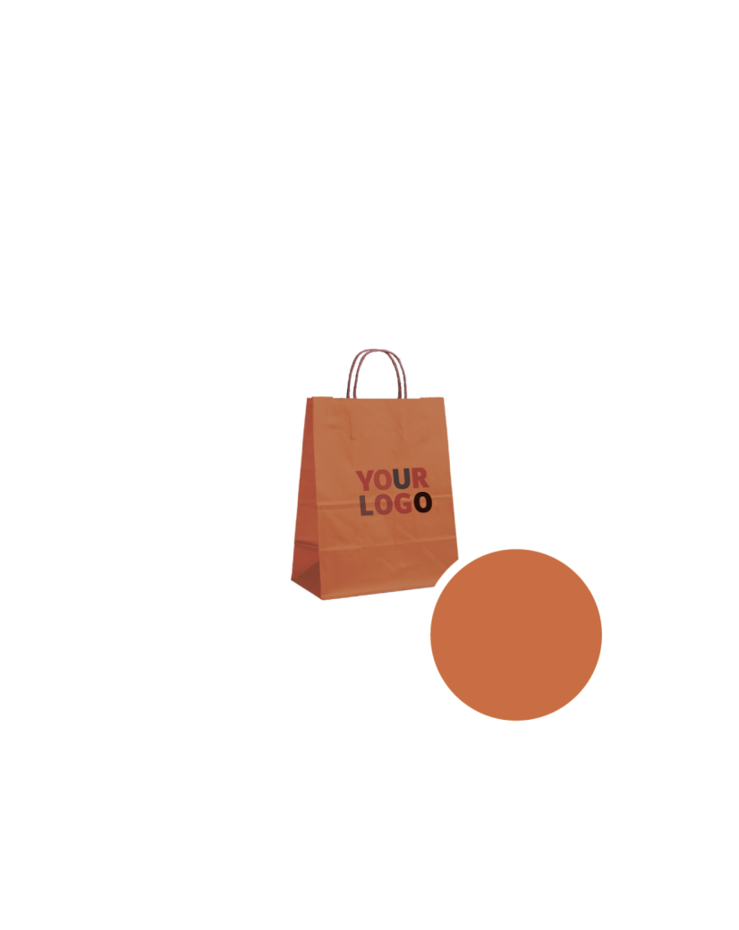 Bolsas de papel – Naranja S (18x8x22cm)