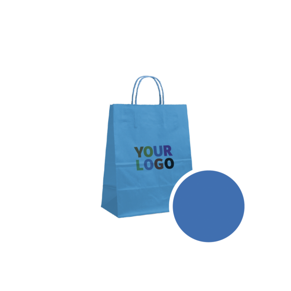 Paper Bag Blue M (22x10x31cm)