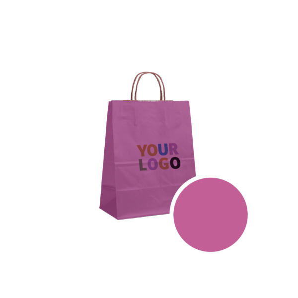 Paper Bag Pink M (22x10x31cm)
