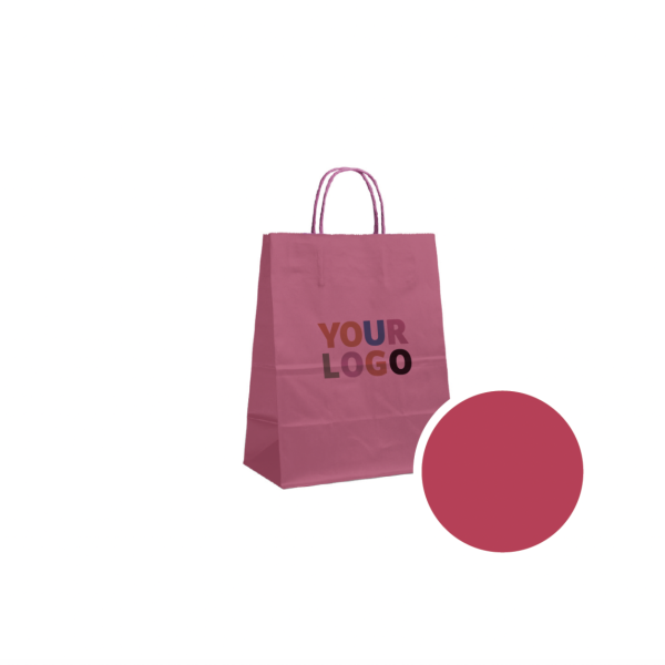 Paper Bag Velvet Red M (22x10x31cm)