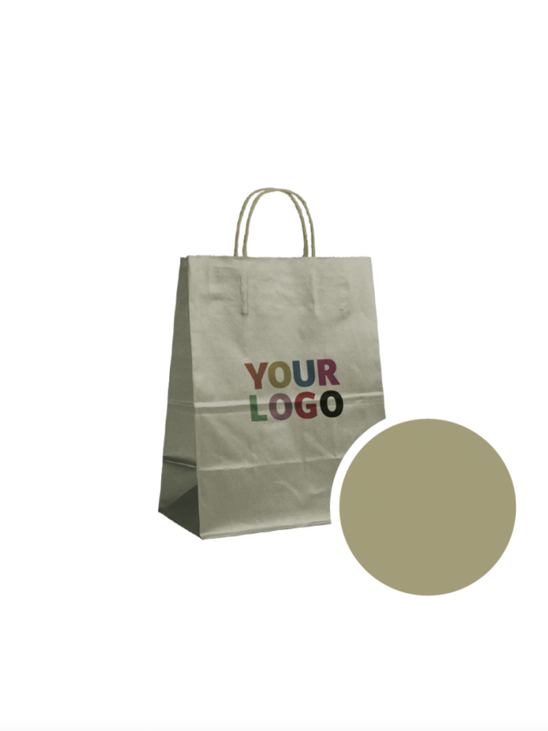 Bolsa de papel Dorada M (22x10x31cm)