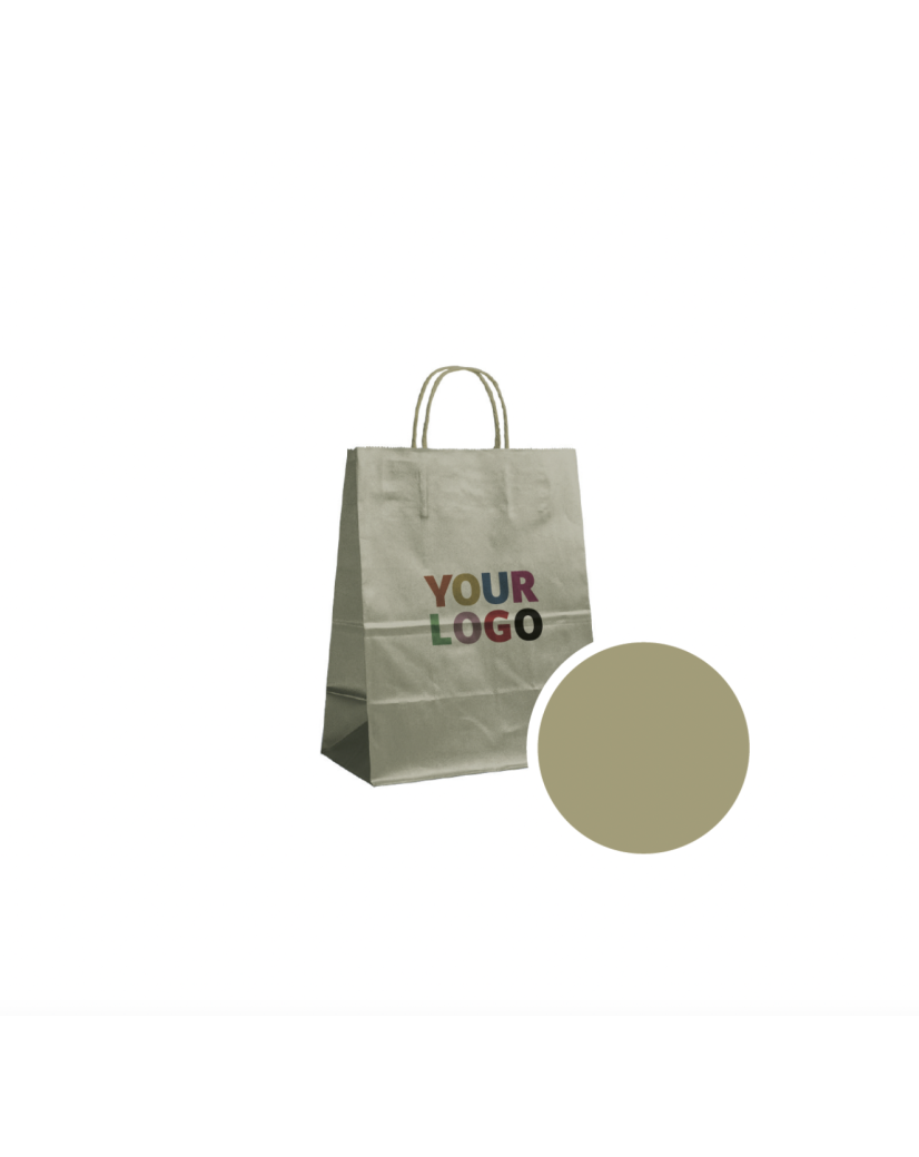 Bolsa de papel Dorada M (22x10x31cm)