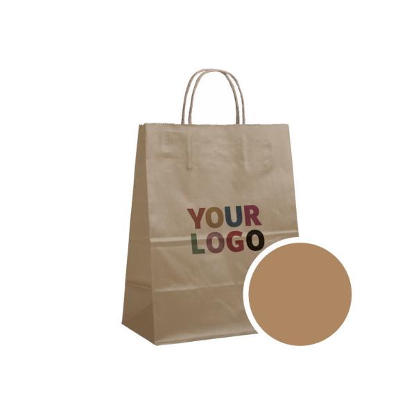 Papieren Tas Brons L (32x12x41cm)