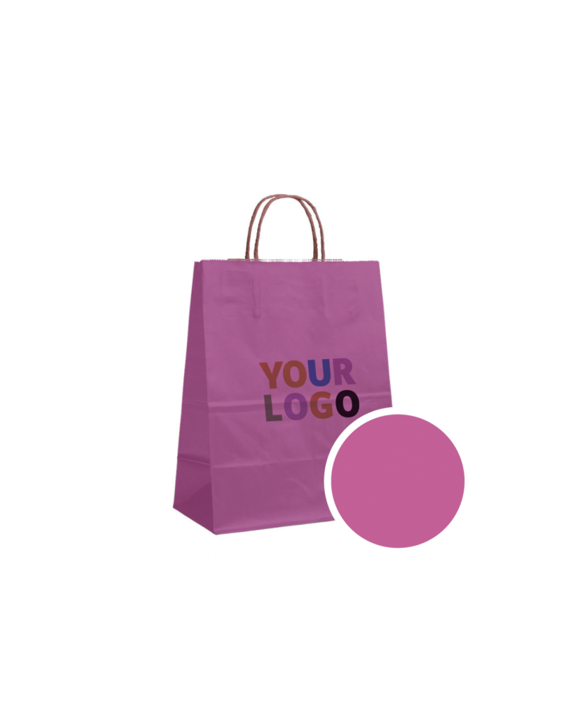 Papieren Tas Roze L (32x12x41cm)