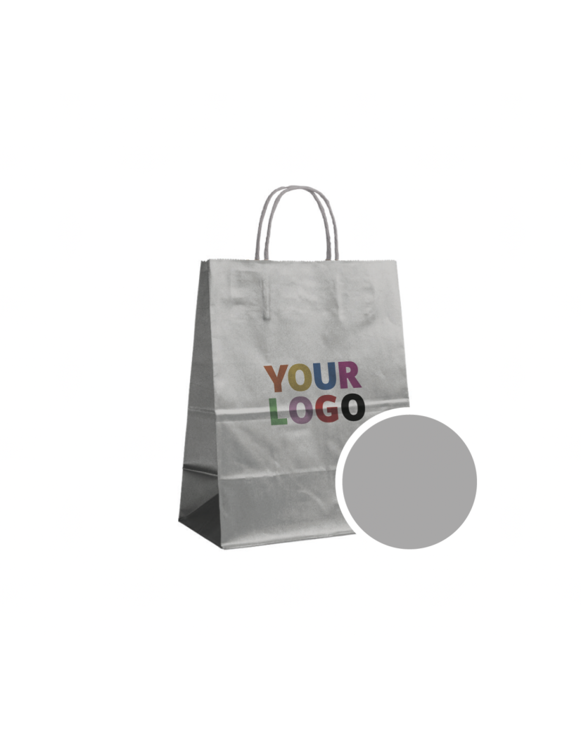 SAC PAPIER ARGENT L (32x12x41cm)