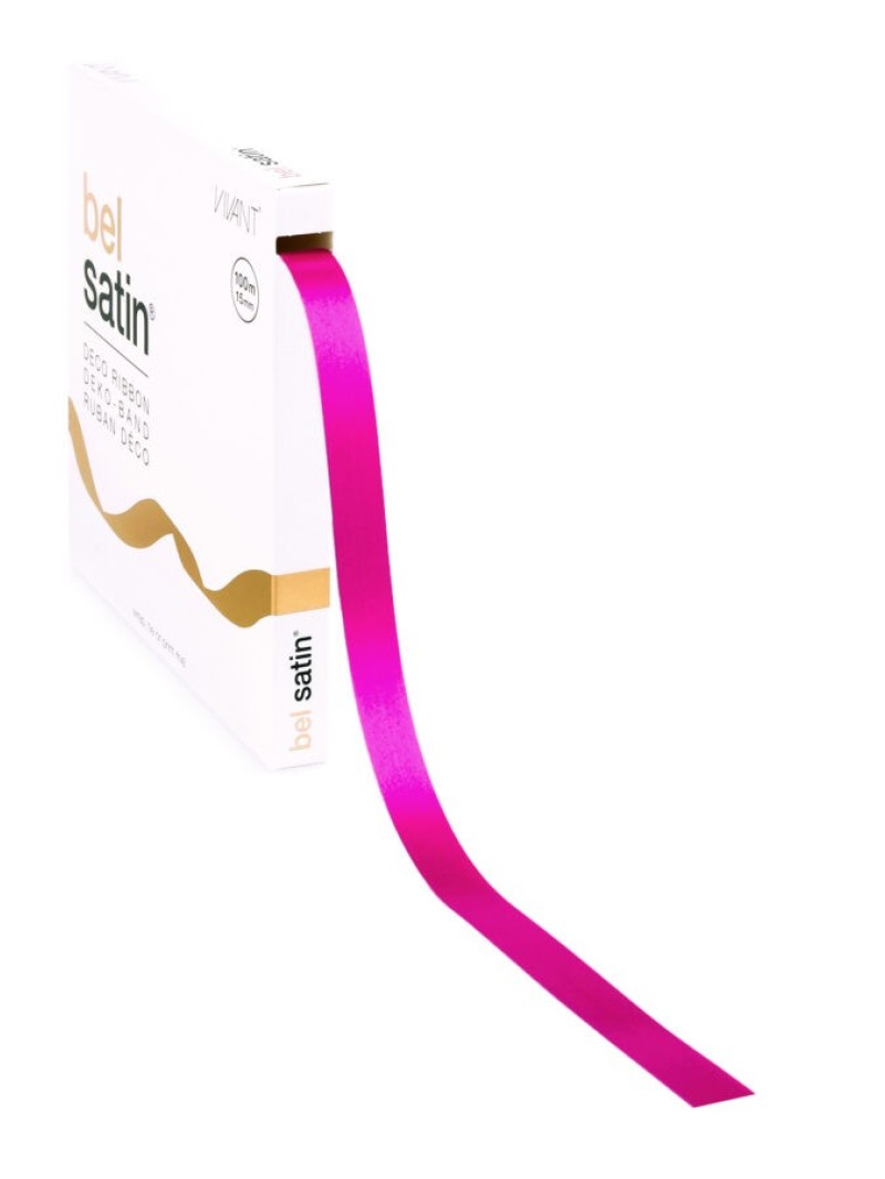 Satin Ribbon – Magenta 15mm – 100m