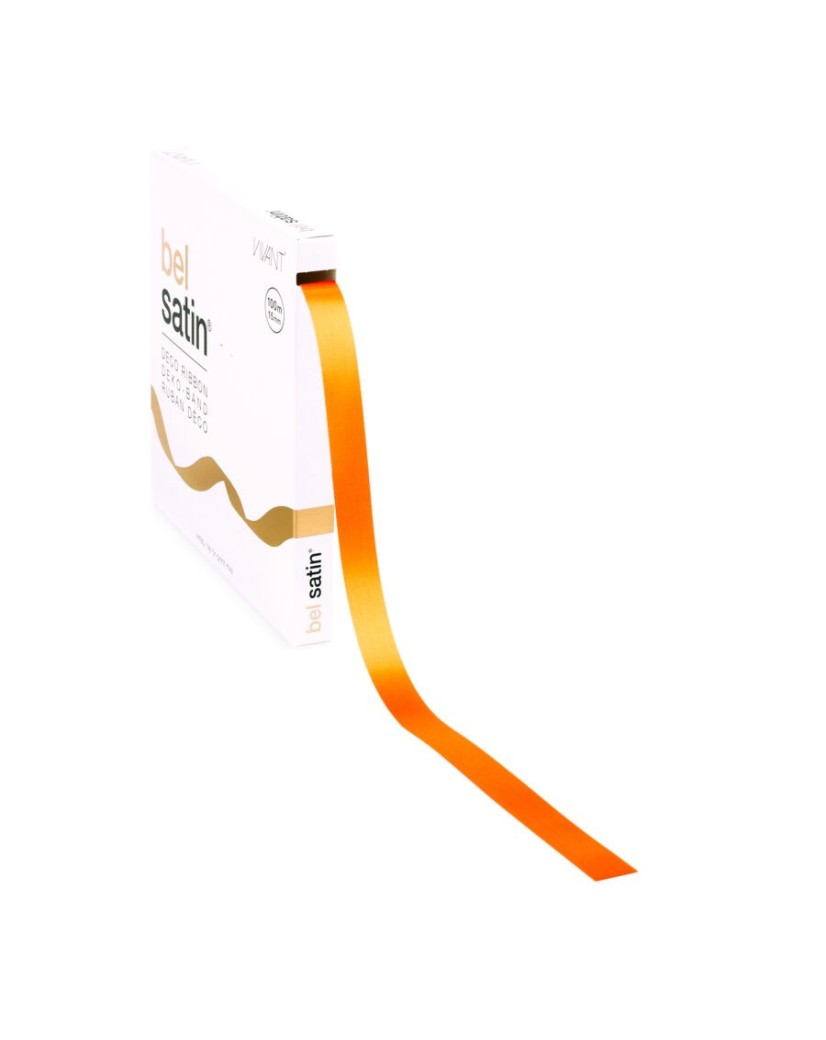 Cinta de Satén – Naranja 15mm – 100m