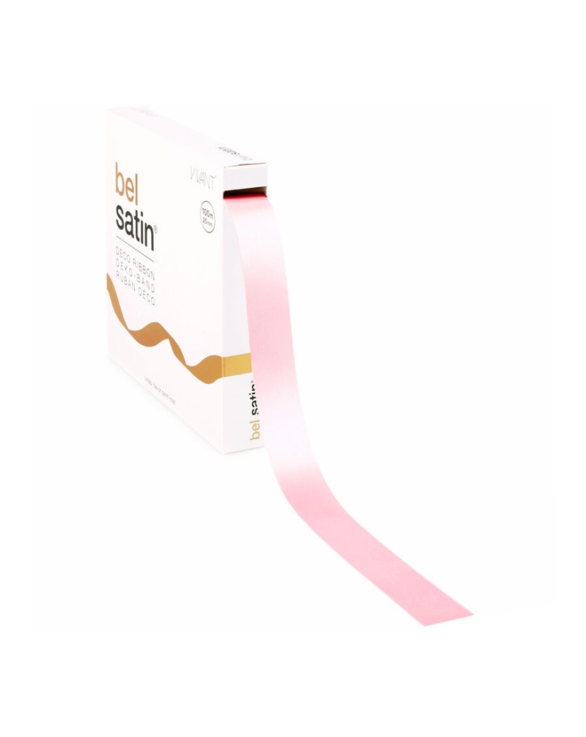 Satin Ribbon – Pink 25mm – 100m