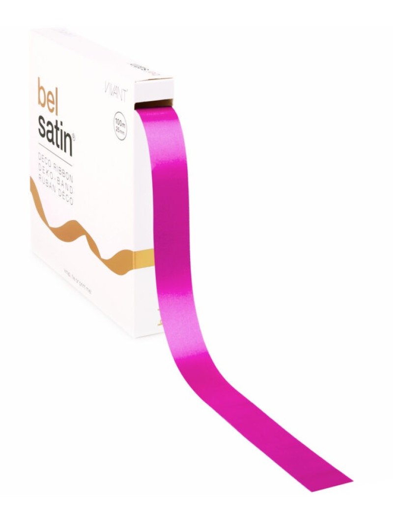 Satinband – Magenta 25mm – 100m