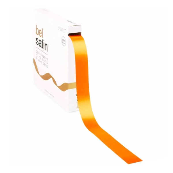 Satin Ribbon – Orange 25mm – 100m