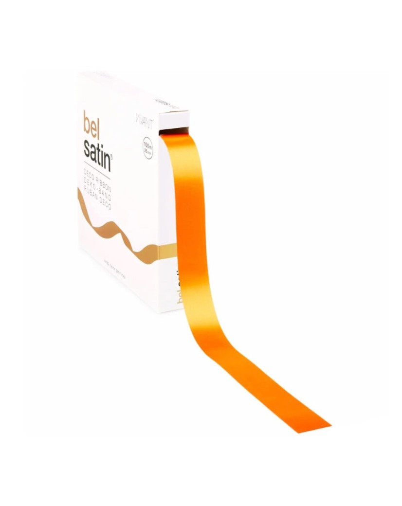 Satin Ribbon – Orange 25mm – 100m