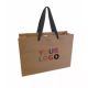Sac en papier de luxe brun personnalisé